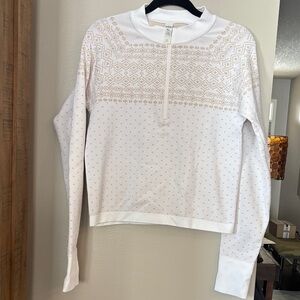 White Patterned Women's Top